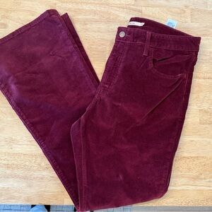 Women's Flare Corduroy Jeans in Deep Burgundy